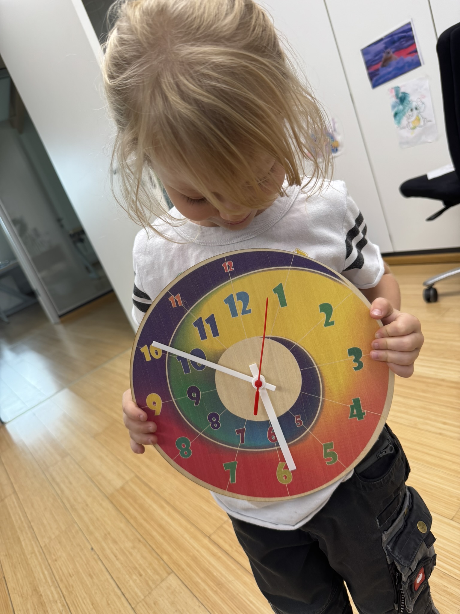 Kinder-Tages-Wanduhr